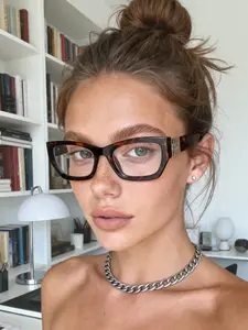 Fashion Leopard Cat Eye Glasses, Leopard Pattern Glasses, Anti-Blue Light Plastic Frame, Ultra-Lightweight & Durable, Perfect for Work Study Daily Use