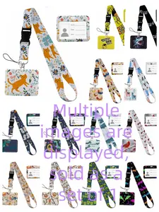 Animal Collection Level Stand Card Neck Strap Keychain Lanyard Badge Holder, Fashion Random Print, All Seasons Accessory