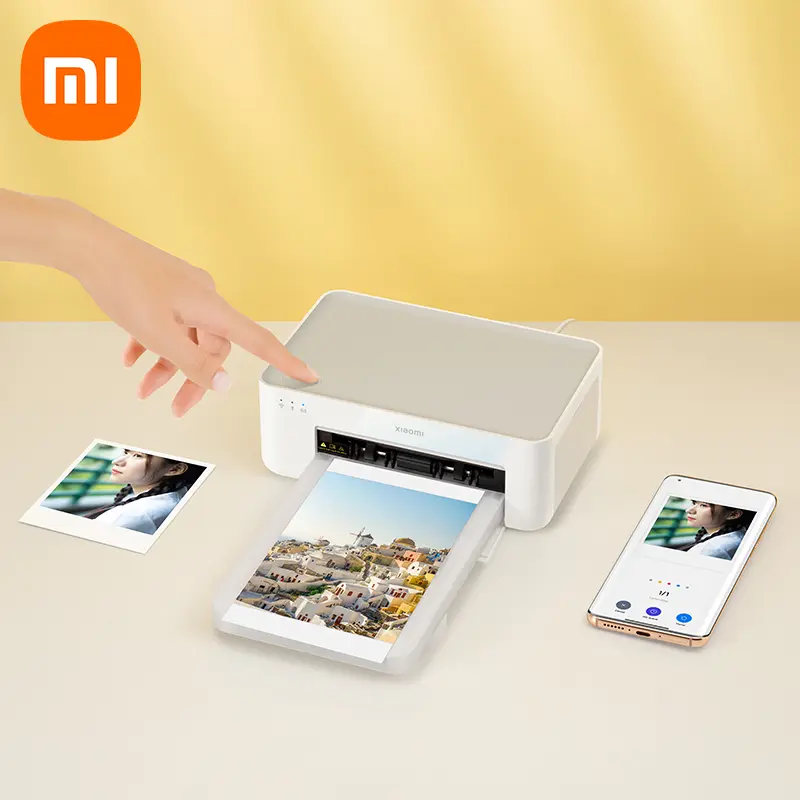 Xiaomi Instant Photo Printer 1S Set - Desktop Photo Printer, High-Resolution Image Quality, 6-inch/3-inch Photographic Paper and Ribbon Set, Instant Printing from Smartphone or Computer
