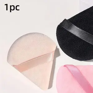 1pc/3pcs Triangle Powder Puff Setting Powder Makeup Sponge Fan Powder Finger Cushion Powder Puff Dusting Powder Puff