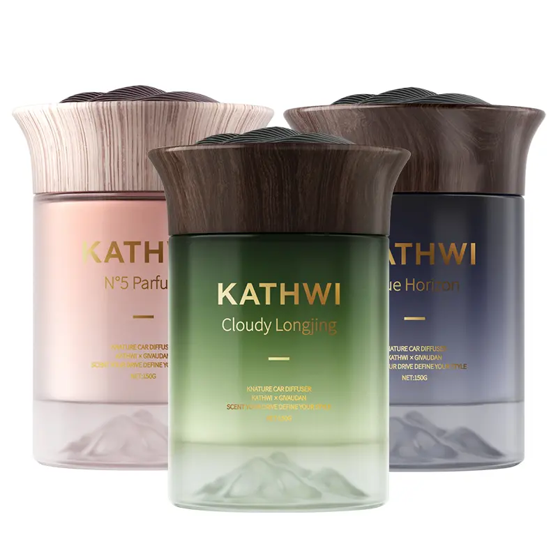 KATHWI Gloudy Mountain Car Fragrance, No.5, Longjing Tea, Blue Horizon Balm, long-lasting and pleasant fragrance, the latest luxury car fragrance 150g