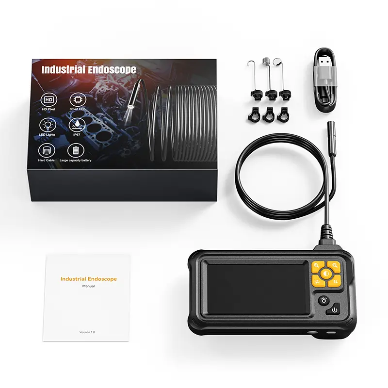 Portable Industrial Endoscope Camera with Light, 1080P HD 4.3 Inch IPS Borescope, 16.5ft Fixed Snake Cable, IP67 Waterproof, 8 Dimmable LED, 2000mAh Battery, Large 178° Wide Lens, Best Sewer Drain Pipeline Scope Camera, Unique Practical Gifts for Men