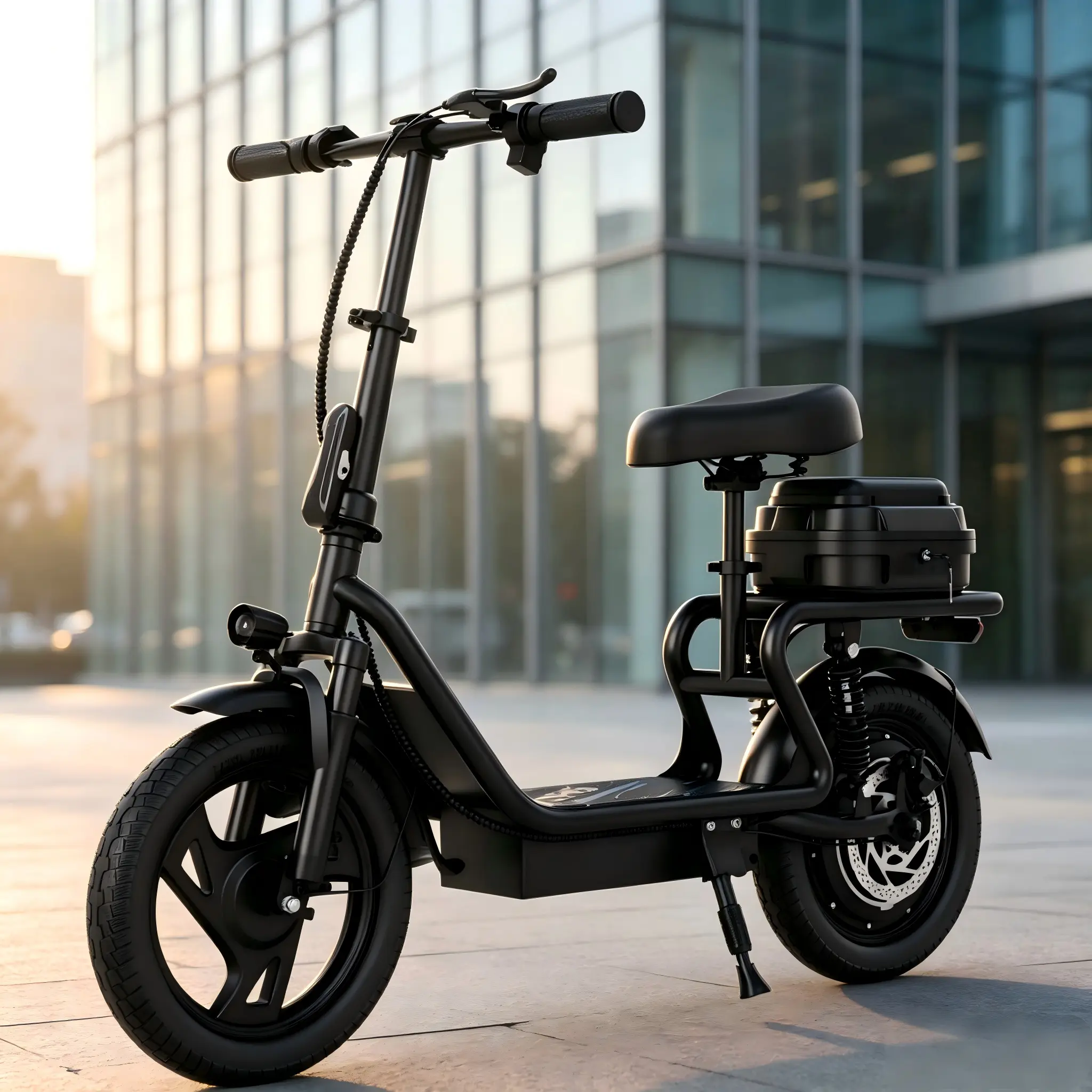 Foldable Electric Scooter - 22MPH Speed, 48V 22.5Ah Battery, 21-27 Mi Range, Rear Storage Basket - Ideal for City Trips, Foldable Scooter