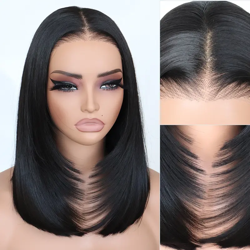 synthetic lace front bob wig - TikTok Shop display picture 1