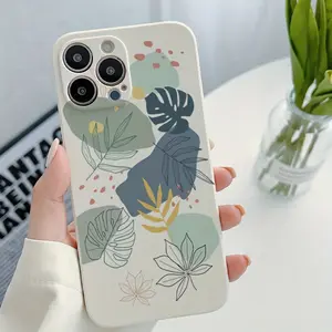 Leaf Pattern Phone Case, Anti-drop Cellphone Protective Case, Total Protective Shockproof Mobile Phone Cover for iPhone 16 15 14 Pro Max