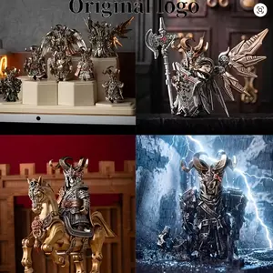 Bizarre helmet DIY head, removable metal figurines, tabletop ornaments, cultural and creative souvenirs