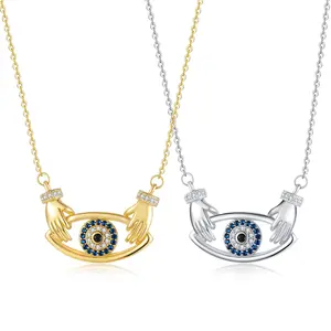 Women's Hug Evil Eye Clavicle Chain - Fashion Style High-End Necklace with Unique Evil Eye Design for Everyday & Special Occasions