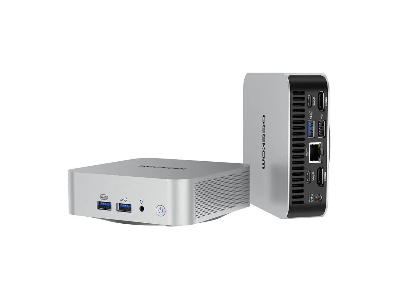 GEEKOM A6 Mini PC, Ryzen 7 6800H, 16GB DDR5 Upgradable RAM 1TB PCIe 4.0 SSD | Business & Home Office PC, USB4, Quad 4K Display, 8K UHD, Wi-Fi 6E, SD Slot, Aluminum Design, Windows 11 Pro