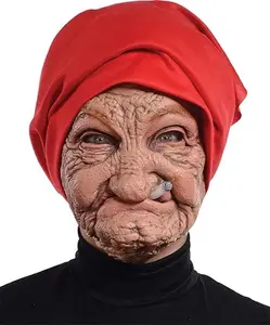 Old Nana Granny Mask – Funny Halloween Party Costume