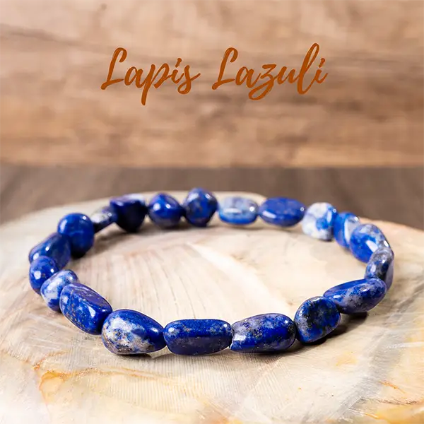 Blue Friendship Blue Bracelet Natural Lapis Lazul Chips Freeform Crystal Beaded Bracelet, Perfect for Men, Women, Couples, and Friends | Ideal for Dai