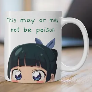 [TokiBearCo Original Design] Apothecary Diaries Maomao Funny Poison Lover Anime Quote Mug, Funny Gift for Friends, Coffee Lover Mug, Unique Home Decor, Anime Fan Merchandise, Birthday Present Ceramic Drinkware Tea Tumbler Reusable Washable