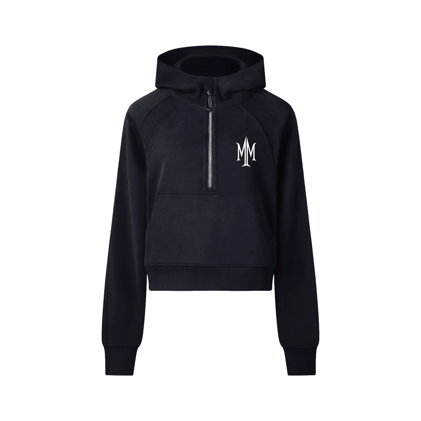 MM Cropped Half-Zip Hoodie