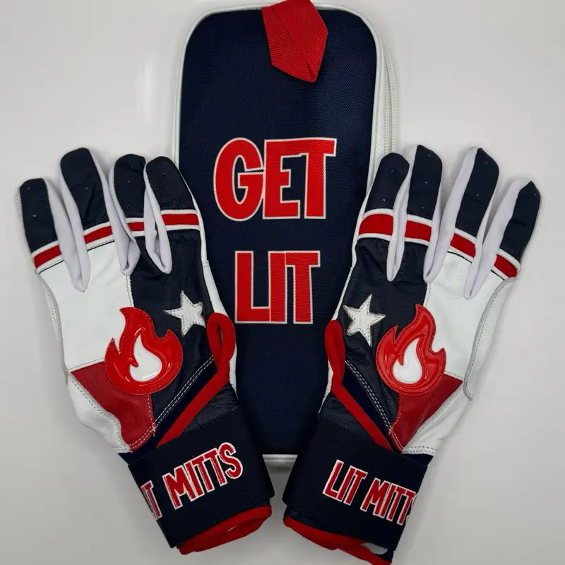 Lit Mitts Blame Texas Long Cuff Batting Gloves