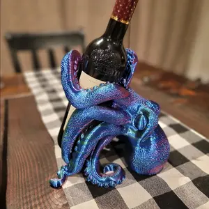 3D Printed Tri-Colored Color-Shifting Octopus Bottle Holder