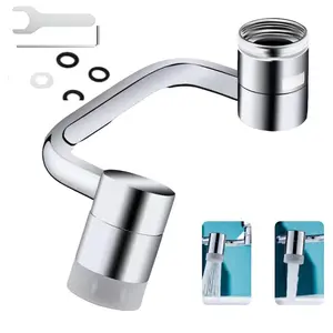 Retractable Faucet Spout Extender with Robotic Arm - 1080° Swivel, Dual Spray Patterns, Quick Connect Installation for Kitchen/Bathroom Sinks - Compatible with Pull-Down and Non-Pull-Down Faucets - Ideal Gift, Faucet Extender