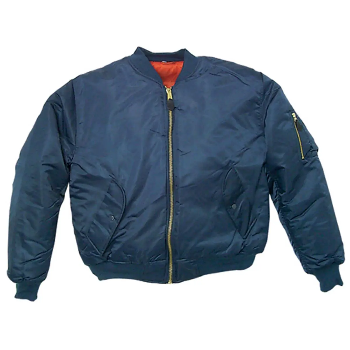 Fox Outdoor Men's MA-1 Flight Jacket, Reversible Insulated Bomber with a Water-Repellent Nylon Shell and Knit Trim, Jackets, Polyester