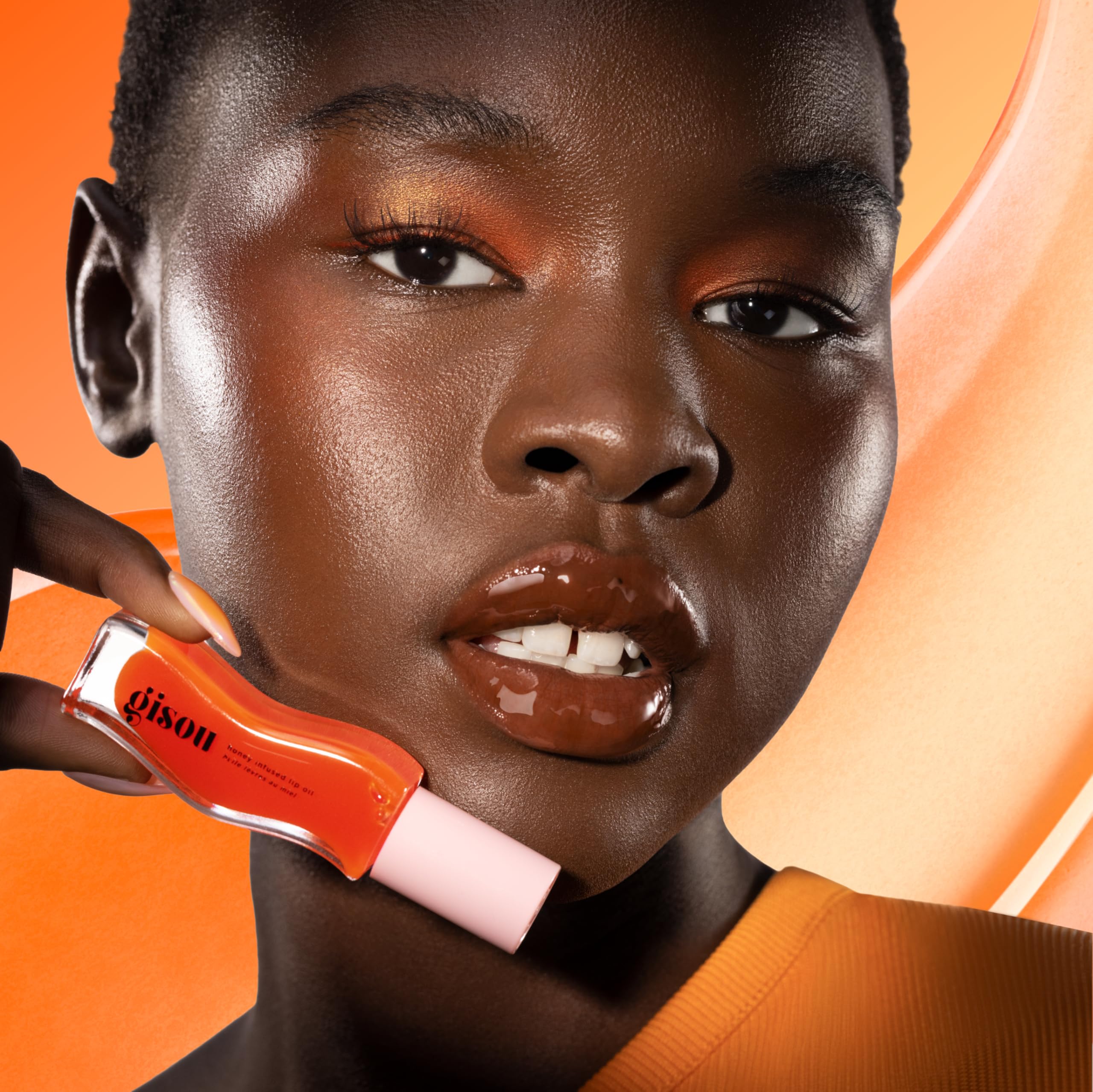 Gisou Infused Lip Oil – Hydrating & Glossy Lip Oil with Jojoba Seed Oil, Non-Sticky Shine, Contain Fresh Honey, Watermelon Sugar, Strawberry Sorbet, Mango Passion Punch, 0.27 Fl Oz