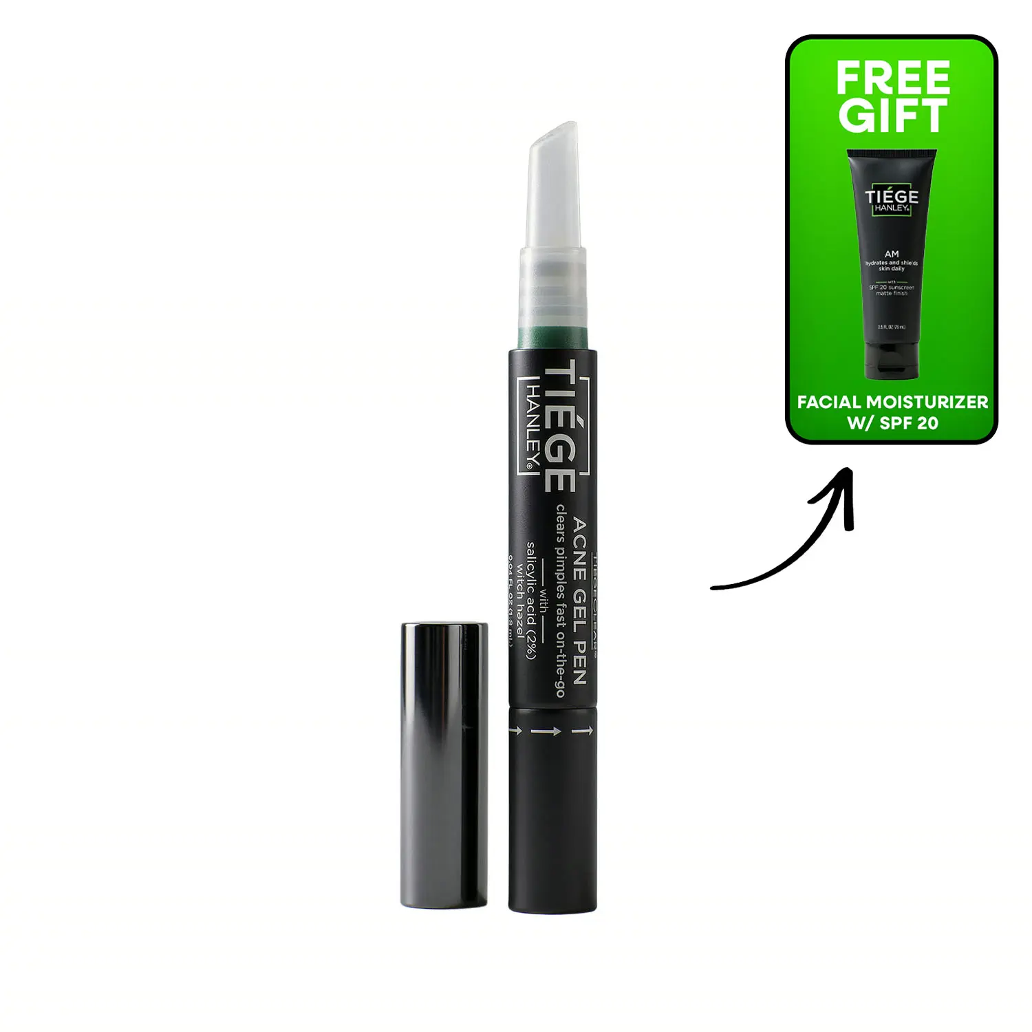 Tiege Hanley Acne Gel Pen - Clear On-The-Go Spot Treatment for Fast Targeted Pimple Care