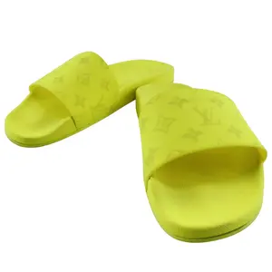 Pre-owned Louis Vuitton Rubber Small Leather Goods Waterfront Sandals Yellow