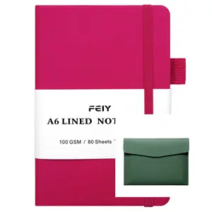 2 Piece Set Multi-Color Lined Notebook + A4 Waterproof Business File Bag, 14.5x10cm Hard Cover, 160 Pages, 100gsm Thick Paper, Student & Office Use