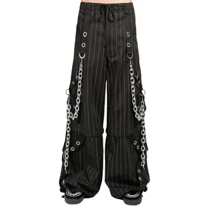 Tripp NYC Power Chain Pants [Black/White Pinstripe]