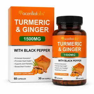 Turmeric & Ginger with  Black Pepper 1500mg | 60 Capsules