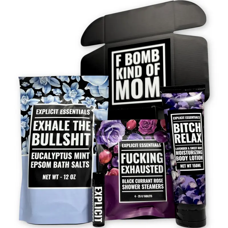 F Bomb mom Gift Box Set, Self Care Gift Box For Women
