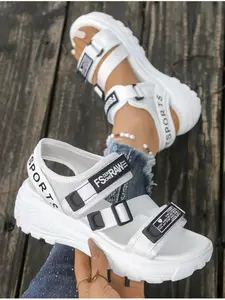 Women's Wedge Sandals with Buckle Strap Platform Design Casual Daily Shoes High Heel Sandals for Women Outdoor Sports Summer Trending Elevated Sandals Strapy Sandals