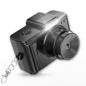 Portable HD Video Recorder, USB Rechargeable Keychain Cam with Flash, 0.96" Screen & 8 Retro Filters Camera for Outdoor Adventures