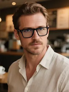 Men's Plastic Square Mirror, Simple Casual Design, Lightweight Fashionable Daily Wear, Suitable for Commuting & Home Use