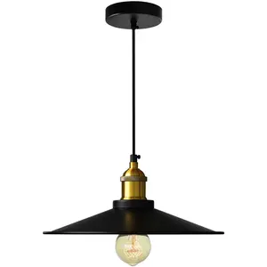 CWI Lighting Brave 1 Light 13 inch Black Down Mini Pendant Ceiling Light 9605P13-1-101