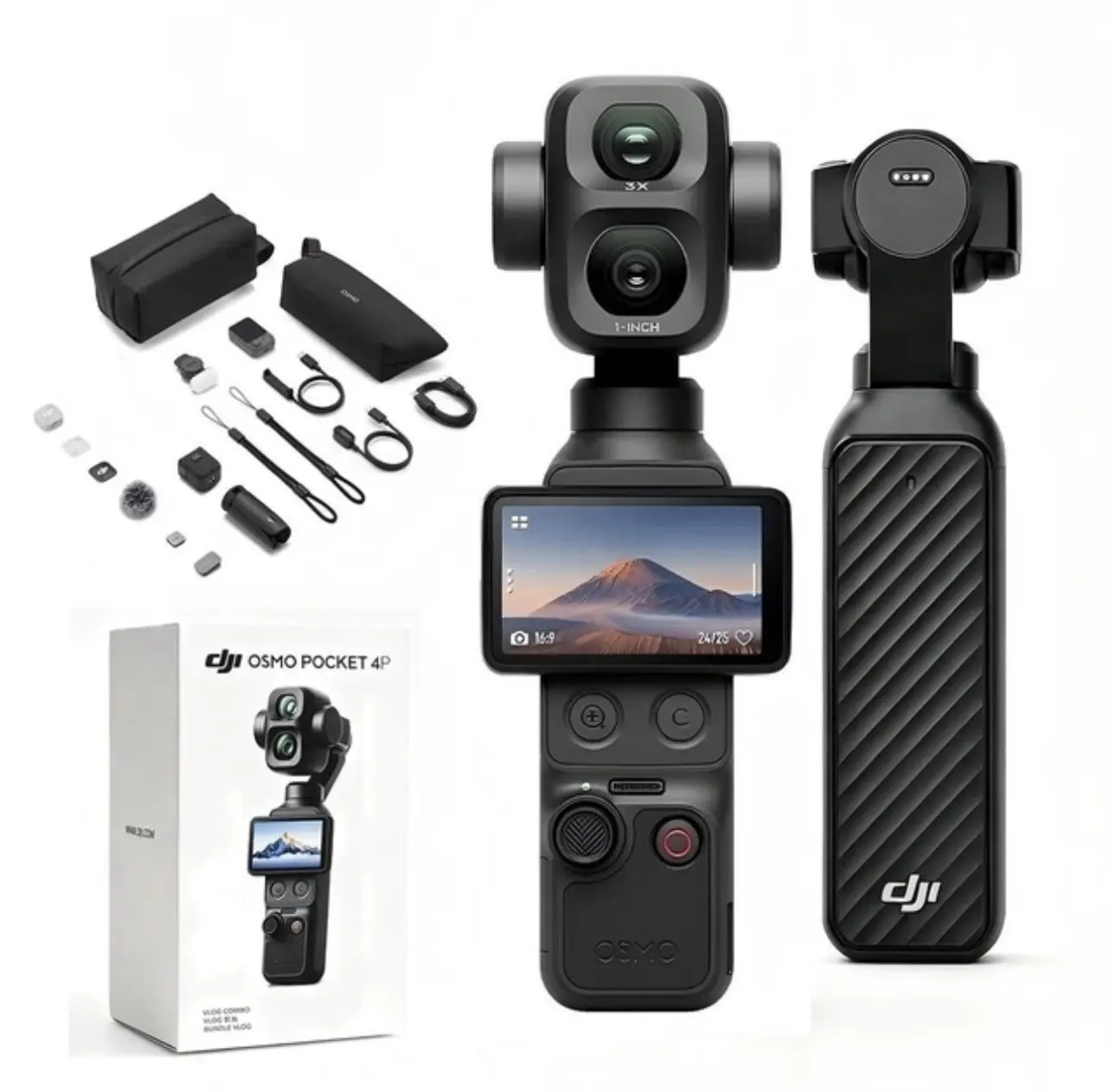 Pocket Four Pro(4P) Vlog Creator Combo Handheld Stabilizer W accessories