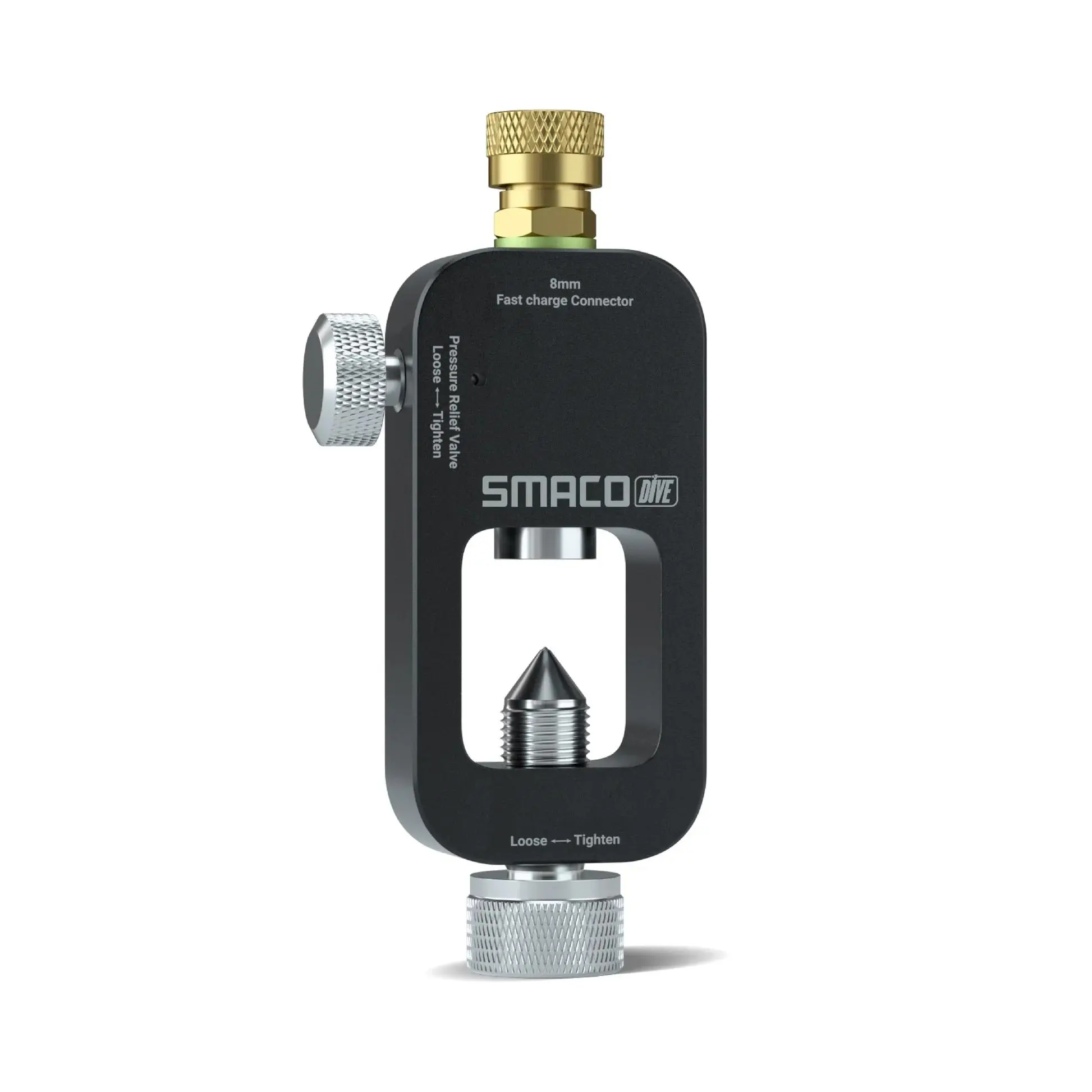 SMACO Scuba Tank Refill Adapter 3000PSI High Pressure Air Fill Station For Mini Scuba Cylinders And PCP Tanks With Yoke Valve 8mm Quick Connect Charging Port Aluminum Alloy Diving Gear Safe Transfer Tool Outdoor Underwater Equipment