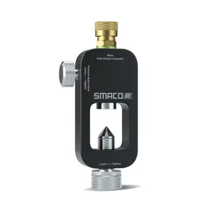 SMACO Scuba Tank Refill Adapter 3000PSI High Pressure Air Fill Station For Mini Scuba Cylinders And PCP Tanks With Yoke Valve 8mm Quick Connect Charging Port Aluminum Alloy Diving Gear Safe Transfer Tool Outdoor Underwater Equipment