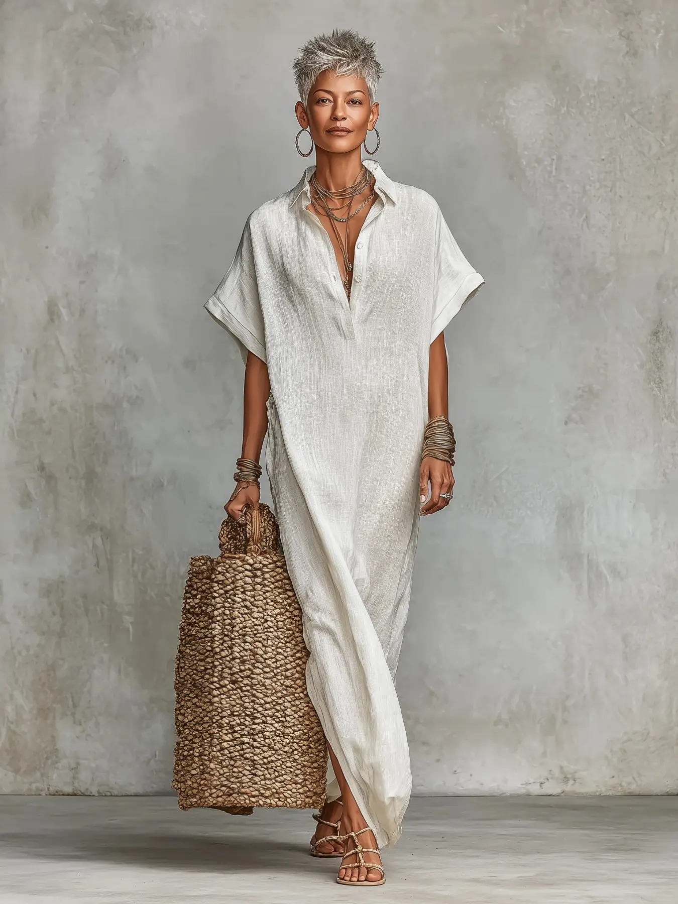 loose casual midi dress Summer linen dress for women, linen midi dress, loose casual soft custom handmade linen tunic shift dress robes, plus size clothing boho N39