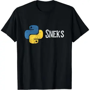 Python Programming Funny Programmer Python Logo Sneks Gift T-Shirt Graphic tees
