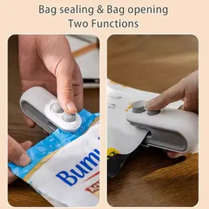 Mini Snack Bag Sealer 2 in 1 Heated USB Rechargeable Snack Bag Resealer for Keeping Food Fresh Plastic Bag Sealer