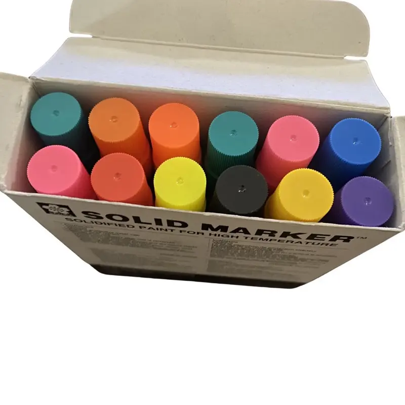 Sakura Colored Permanent Markers Set - Waterproof, Construction-Friendly, Solid Box Packaging for Office Stationery & Art Supplies (Computers & Office Equipment Category)