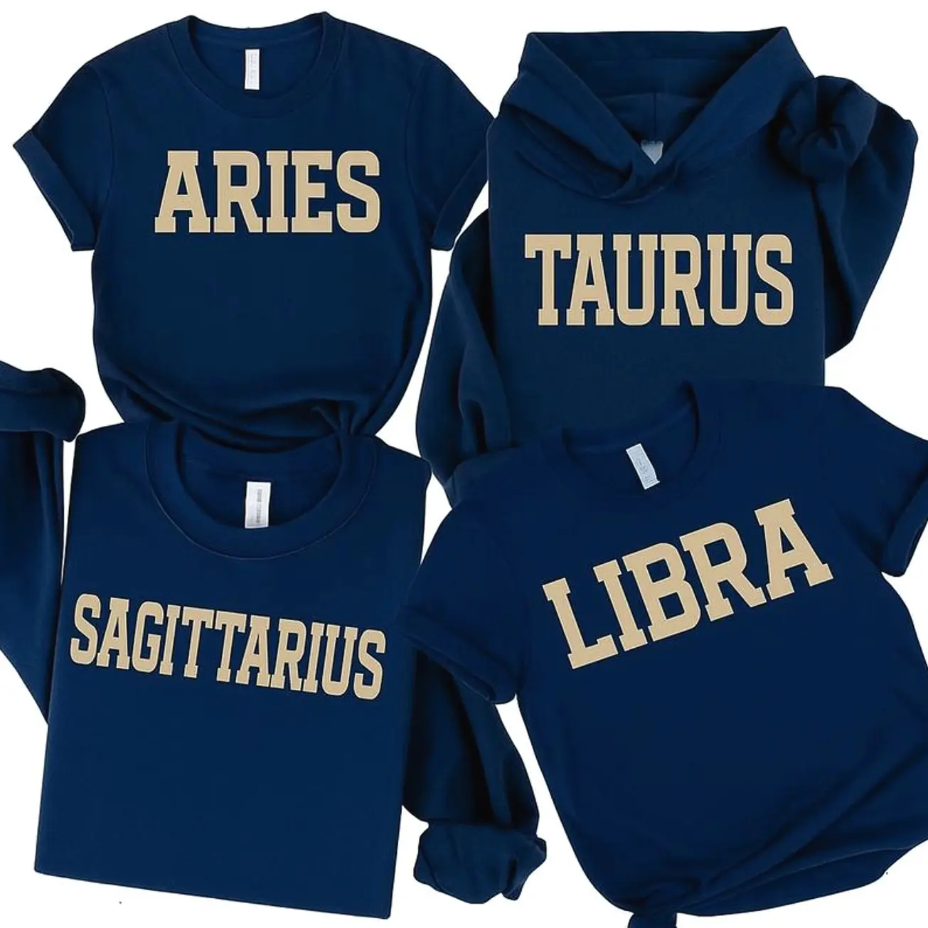 NAVY Limited Edition Zodiac Puff Print Unisex Sweatshirt, Hoodie,T-shirt, Astrology Apparel, Trendy Tops for Women for Men, Perfect Gift,Sarcastic College Sweatshirt, Women's Crew Neck,Hoodie and Sweatshirt mn