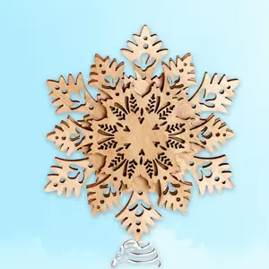 kesi Collection Winter Woodnd Holiday Tree corations - Snowfke Tree Topper