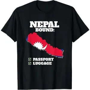 Nepal Bound Country Travel Nepali Flag Vacation Traveling T-Shirt