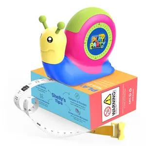 STEM Tape Measure for Kids Snail Shaped 8FT Toddler Measuring Toy with Level Protractor Eraser Safe Learning Tool Ages 3+