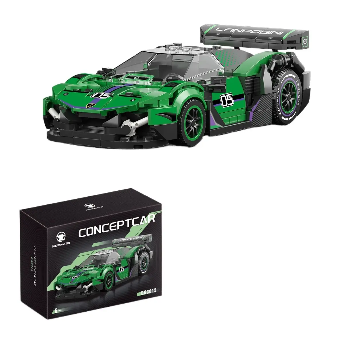 Super Car Building Block Model Toy Set, Concept Car Desktop Decor, Assembly Racing Blocks, Ideal Christmas/birthday Gift for Kids, Stem Construction Set, Vehicle Building Blocks, Plastic Building Blocks, Building Block Sets