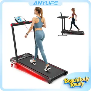 【BeachBodyReady】Treadmill with Handrails, Incline Walking Pad, Treadmills Home, 330 lbs Capacity, Under Desk, Indoor Mini Exercise Equipment with Remote Control, Quiet, Treadmill with LED Display , Office Use, Pro mix, Easter Gift