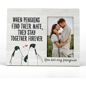 love picture frames for couples,You Are My Penguin Couple Penguins Picture Photo FrameValentine Wedding Gifts For Girlfriend Boyfriend Husband Wife Bride Groom(4x6 Inch Photo)