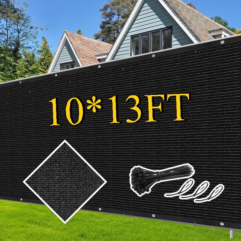 Large Rectangular Outdoor Shade Sail Canopy - Heavy-Duty UV & High Quality HDPE Fabric, 90%25 Blockage Privacy Screen with Black Frame Design, Easy Installation for Patio, Pergola, Garden, Backyard - All-Weather Durable Sun Shade Cloth (Black)