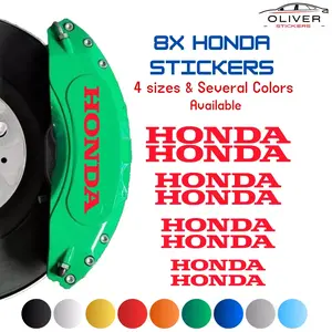 8x Honda Brake Calipers Decal Stickers for Car