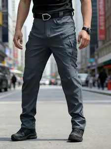 Spring & Autumn Outdoor Tactical Casual Cargo Pants Multi-Pocket Fitted Trousers Workwear-style trousers crafted from durable, breathable fabric Quick-drying long trousers designed to carry multiple tools Ideal for outdoor professionals Pants