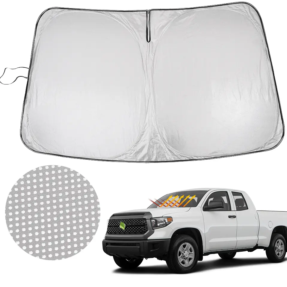 Custom Fit Windshield Sun Shade – Foldable UV Blocking Sun Visor for Toyota Tundra 2007–2026, Heat Insulation & Interior Protection