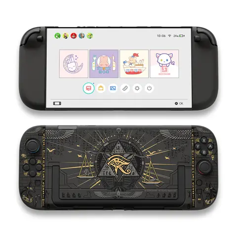 Geekshare Land of Mystery Split-Type Hollow Console Accessory for Nintendo Switch 2 (NS2) - Sleek Black Joy-Con Design, Enhanced Joystick Protection, Fits Wireless Controllers, Comfortable Gaming Experience for Gamers, Unique Land of Mystery Design